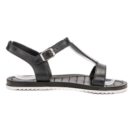 SHELOVET Gumene sandale crna