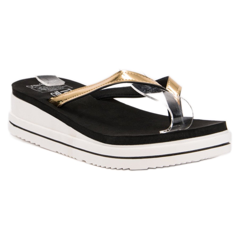 SHELOVET Klinaste japanke crno