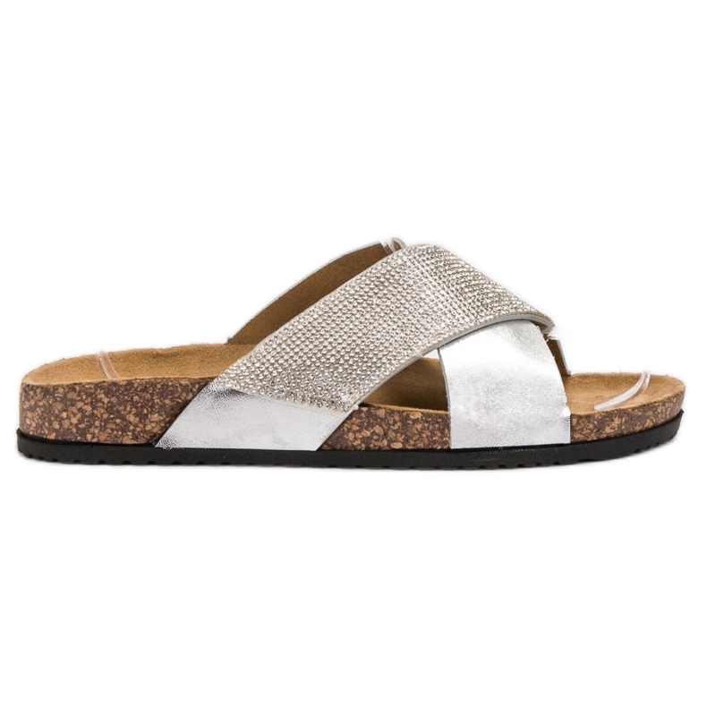 Bestelle Papuče s potplatom od pluta siva