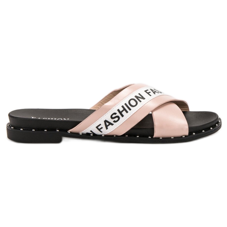 SHELOVET Ružičaste modne papuče ružičasta