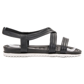 SHELOVET Klizne gumene sandale crna