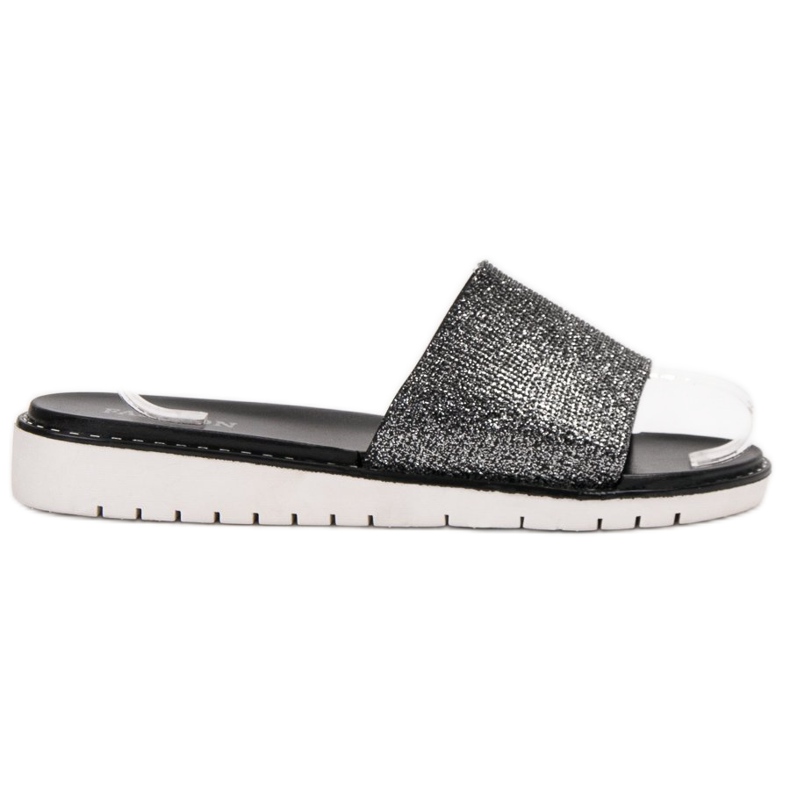 Fashion Modne sjajne papuče crno