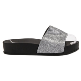 SHELOVET Gumene papuče na platformi siva