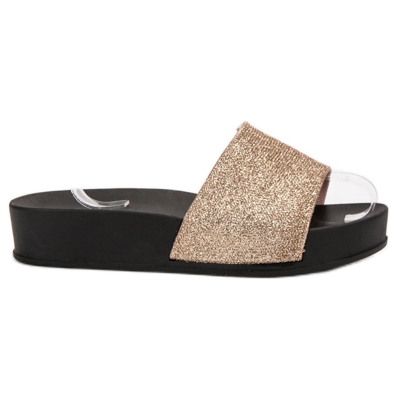 SHELOVET Gumene papuče na platformi žuta boja