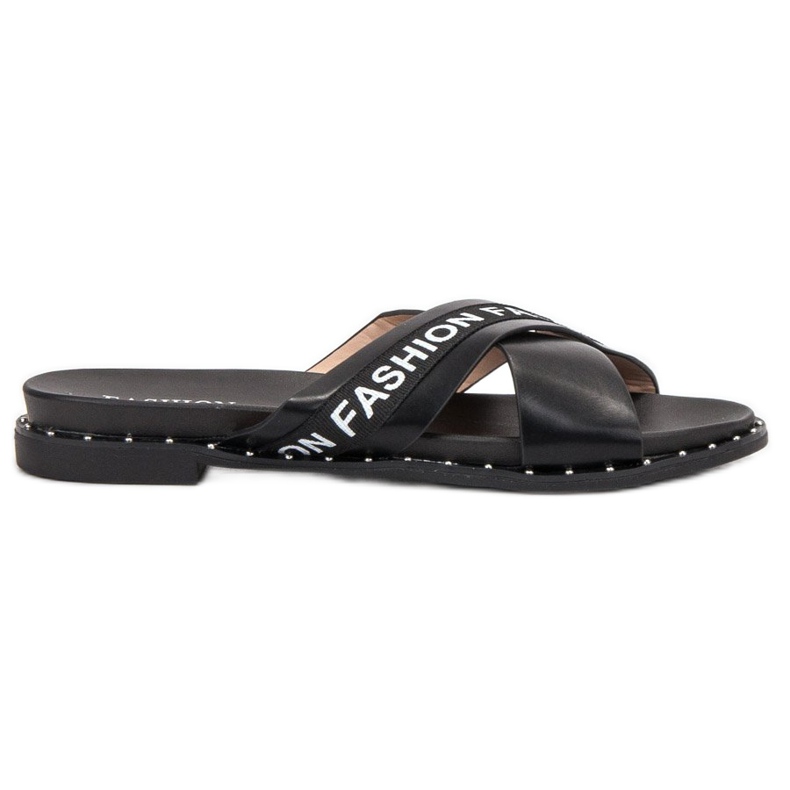 SHELOVET Crne modne papuče crno