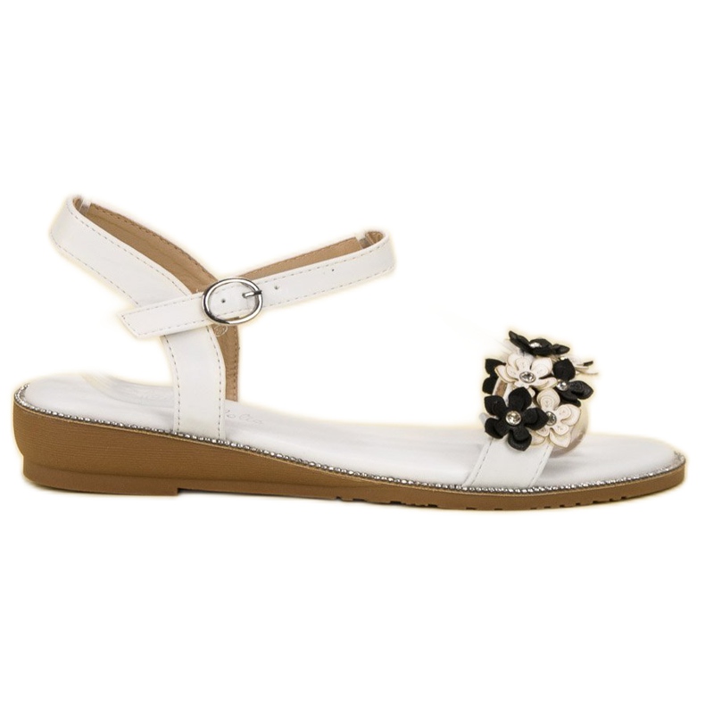 Forever Folie Sandale s cvijećem bijela