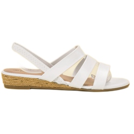 Fama Sandale od antilopa s elastičnom trakom bijela