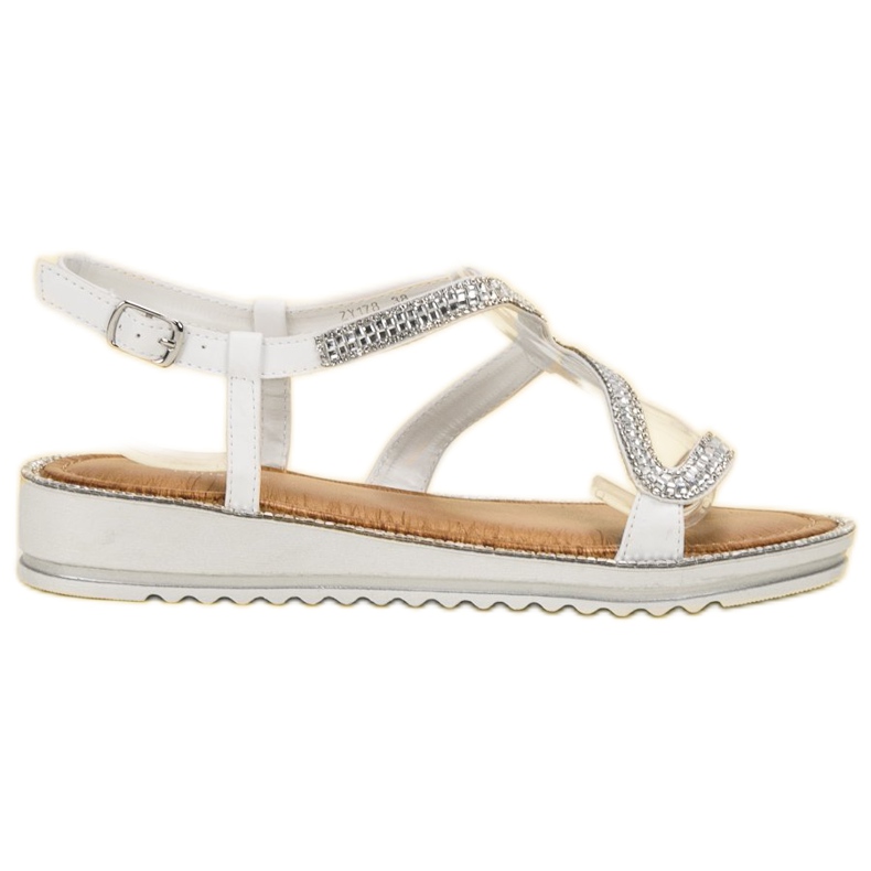 SHELOVET Sandale na platformi bijela