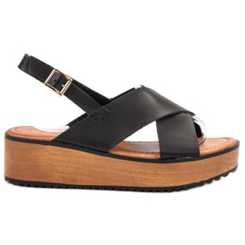 SHELOVET Sandale na platformi smeđa