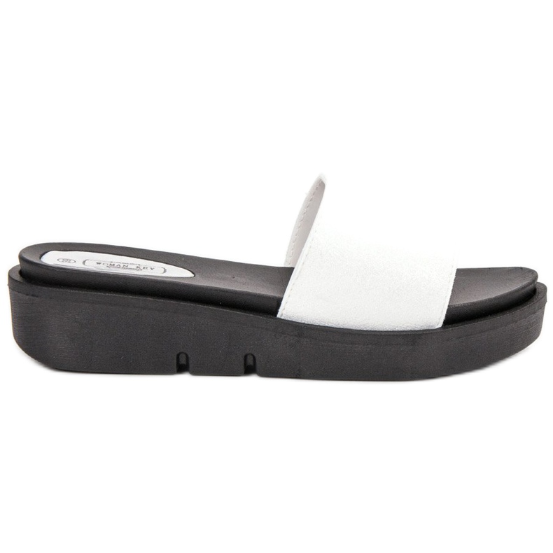 SHELOVET Sandale na klin bijela