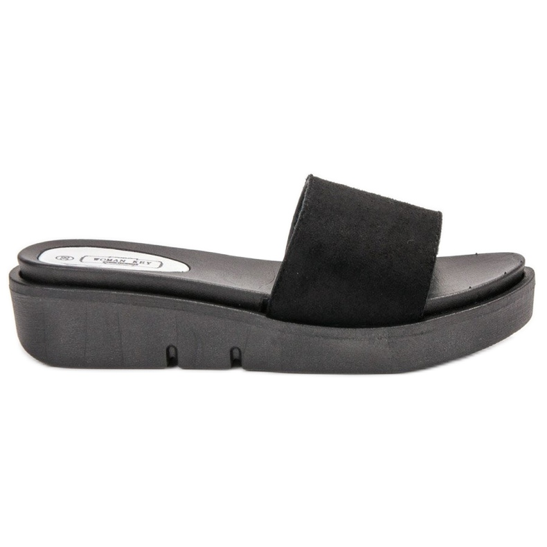 SHELOVET Sandale na klin crno