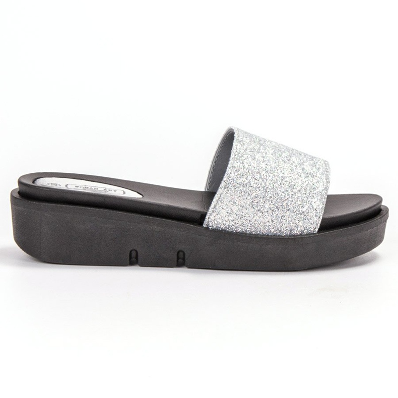 SHELOVET Gumene papuče na klin siva