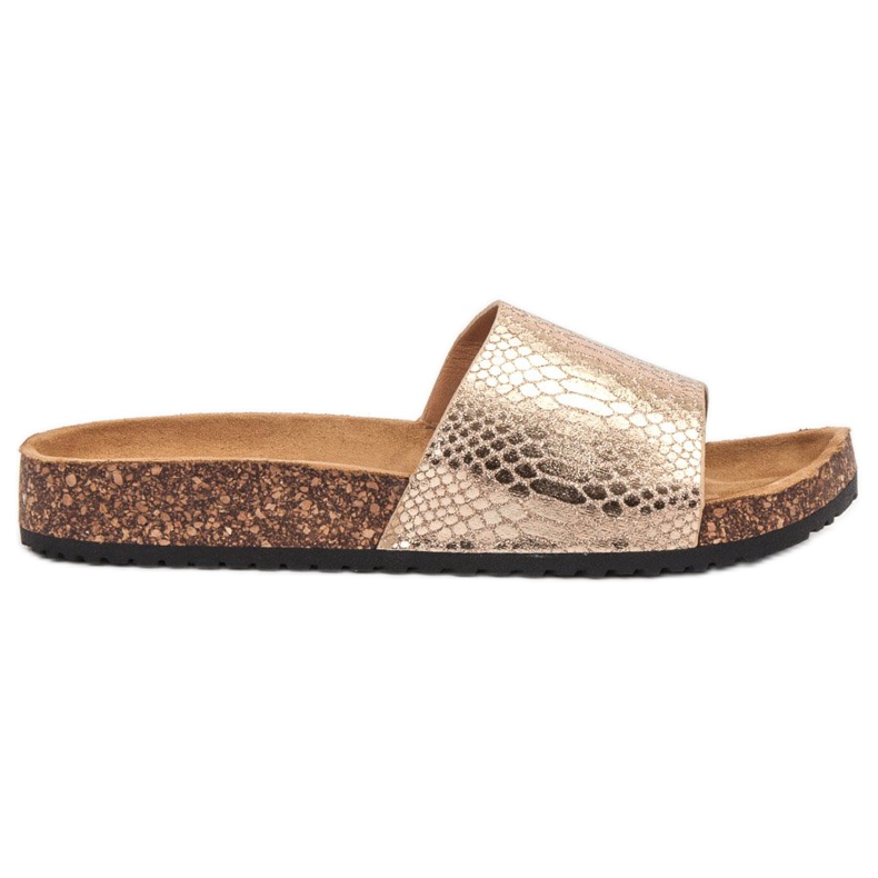 Jumex Zlatne ženske papuče zlatna