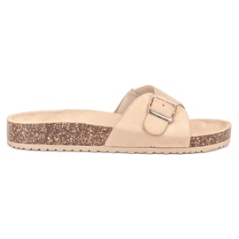 SHELOVET Papuče od antilopa s kopčom smeđa