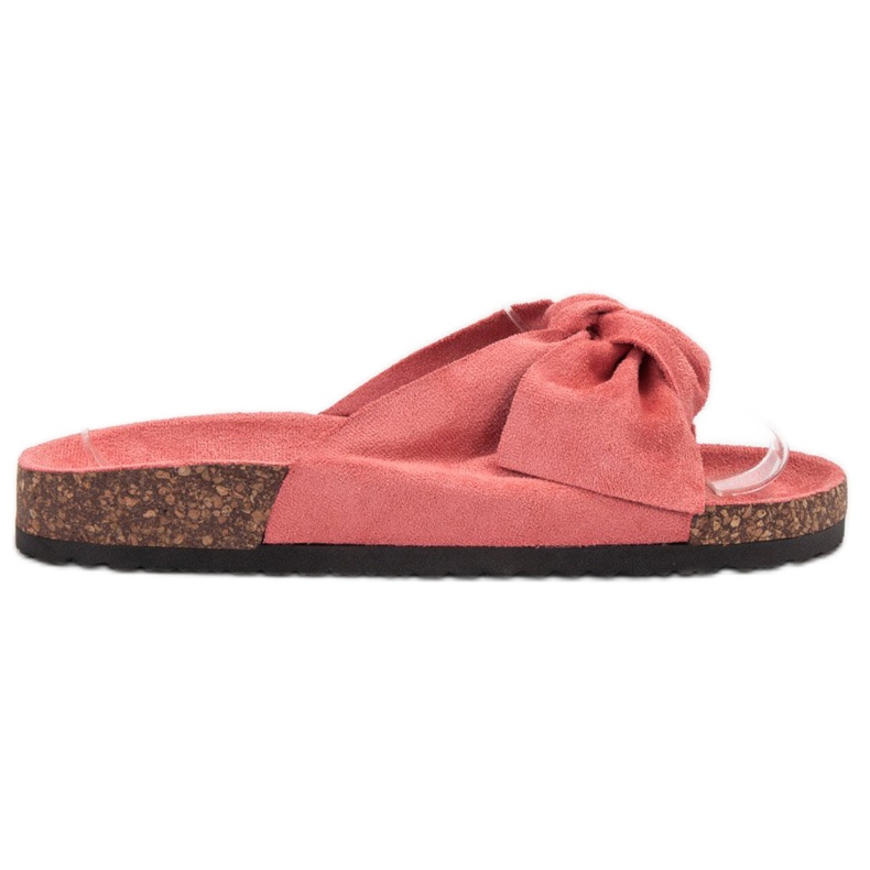 Bona Papuče od antilopa s mašnom crvena