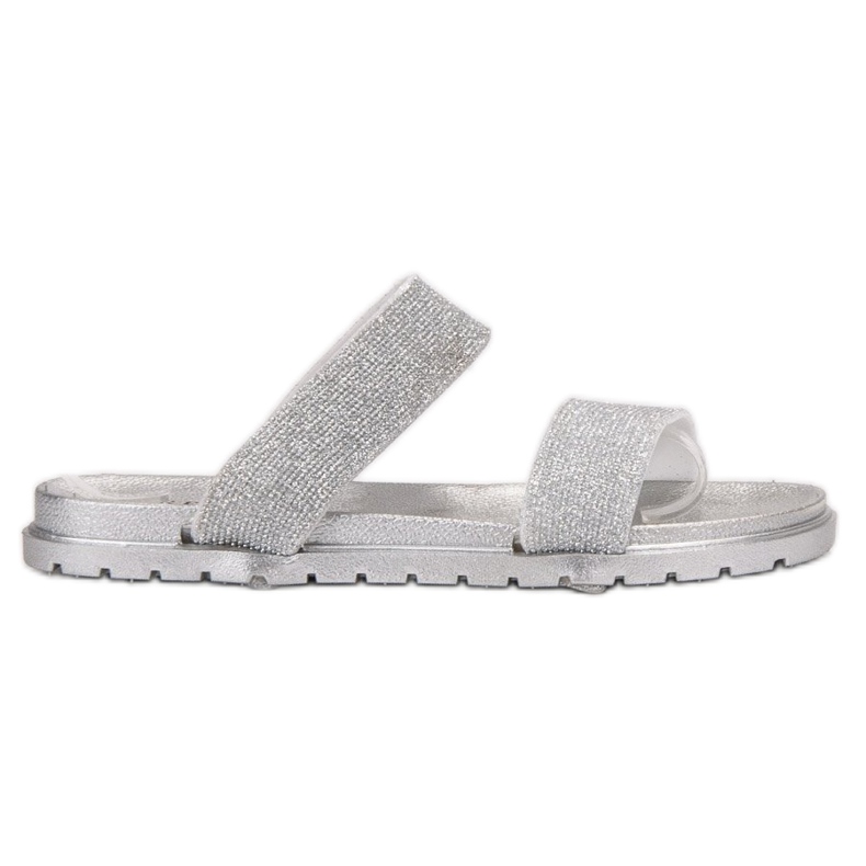 SHELOVET Gumene papuče sa sjajem siva