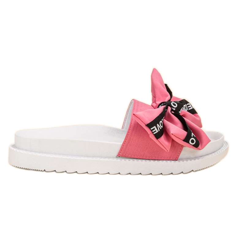 Jumex Papuče s ljubavnim mašnom ljubičasta