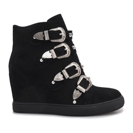 Crne tenisice od antilopa s Mayinim kopčama crna