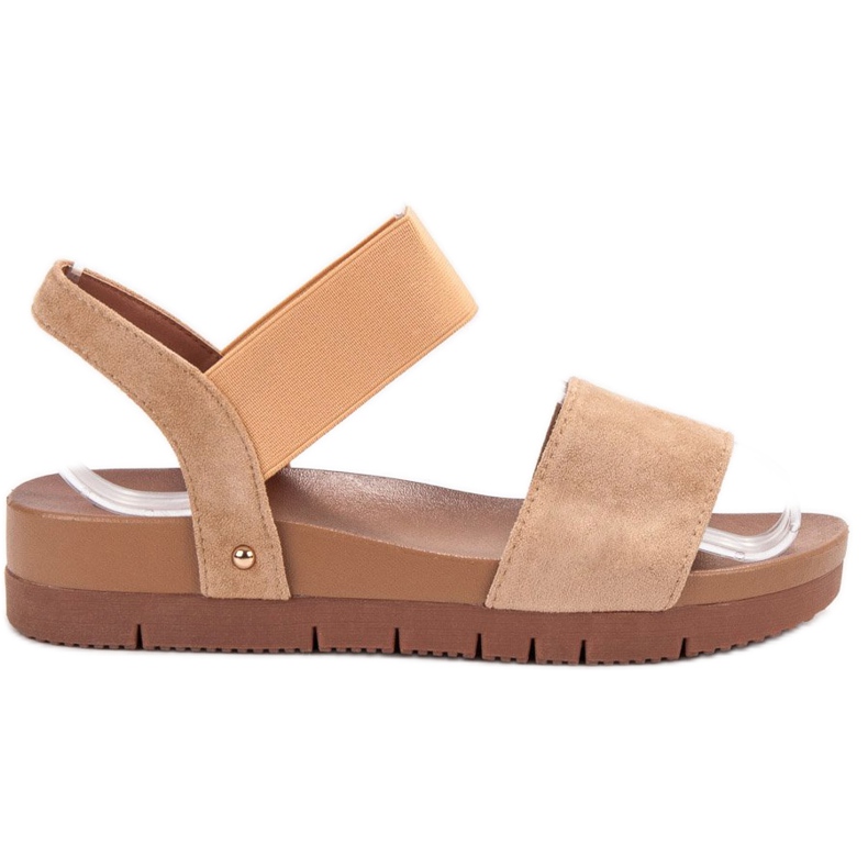 Primavera Sandale od antilopa s elastičnom trakom smeđa