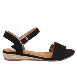 Crne sandale espadrile 9R73 Crne crna