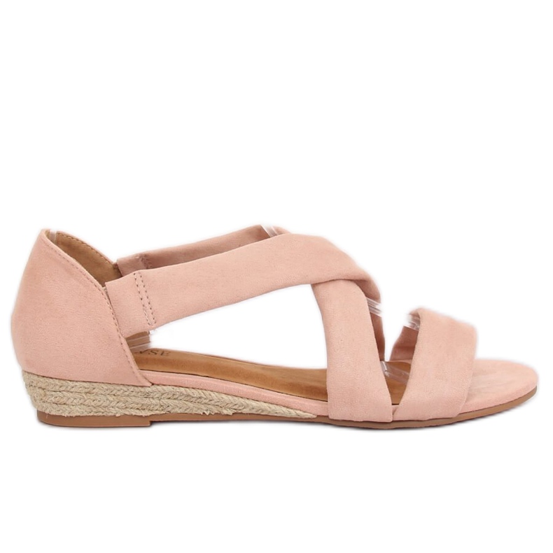 Ružičaste sandale espadrile 9R72 Pink ružičasta