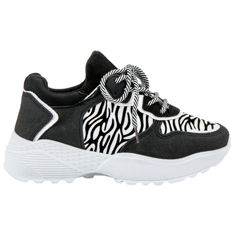 SHELOVET Modne tenisice Zebra Print bijela crno
