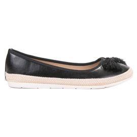 COLORFUL Modne crne balerinke crna