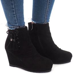 Tople čizme na klin 778-KA crne crna