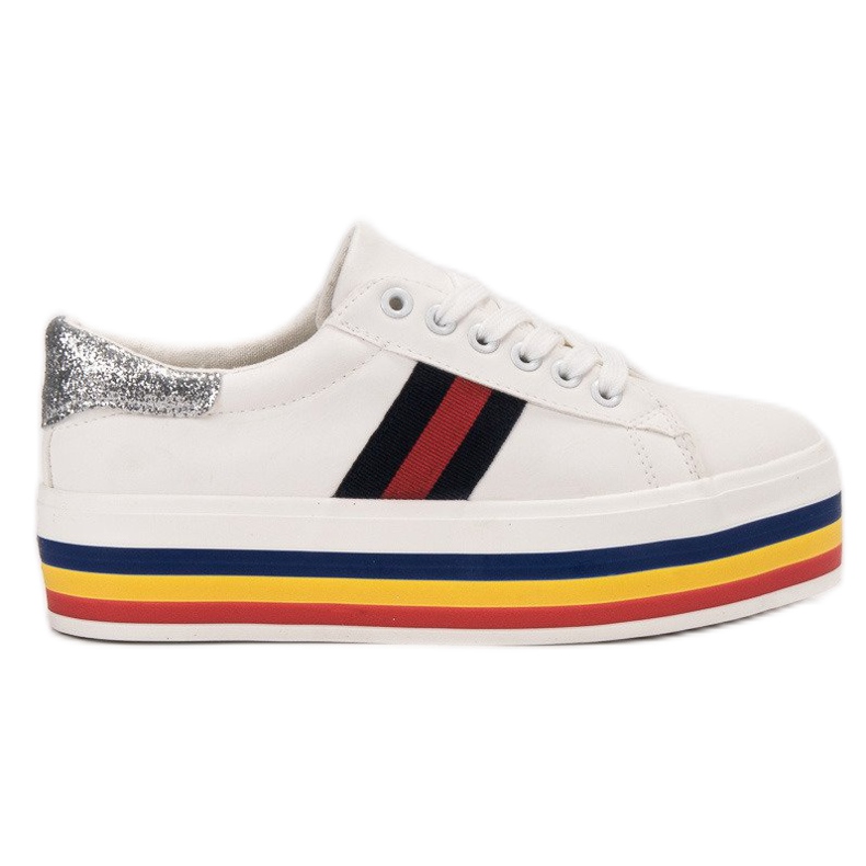 SHELOVET Sportska obuća na platformi bijela