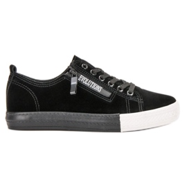 SHELOVET Crne tenisice crna zelena