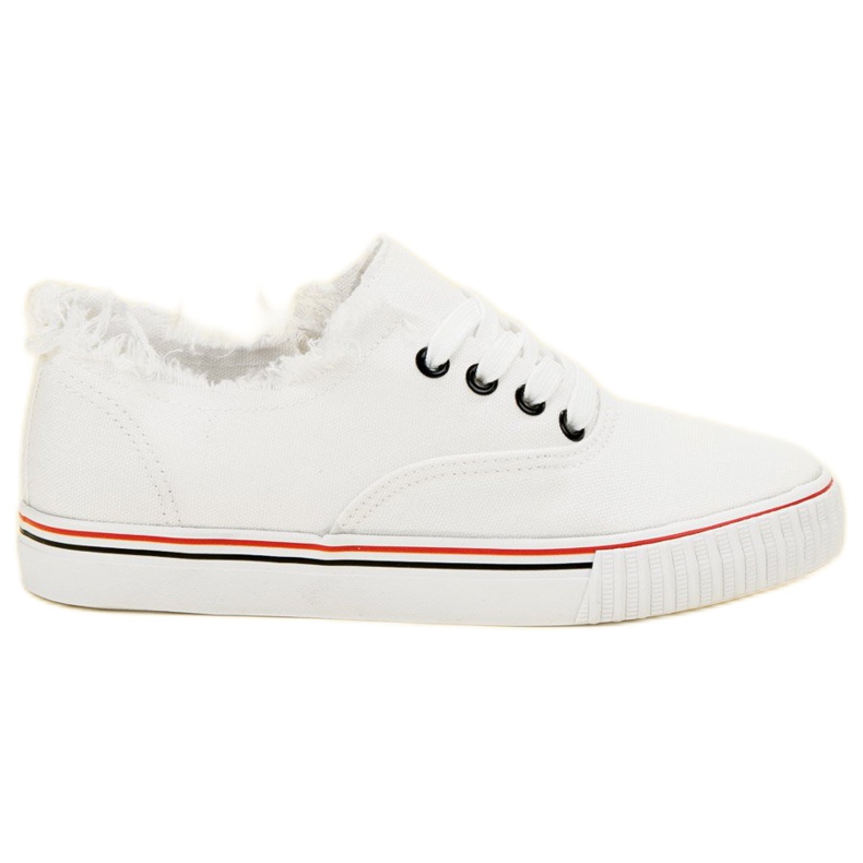 SHELOVET Bijele tenisice od tekstila bijela