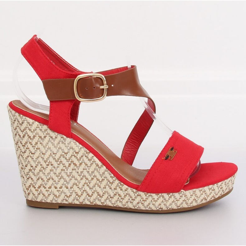 BL-360 Crvene II-GAT cipele s crvenom petom na klin crvena