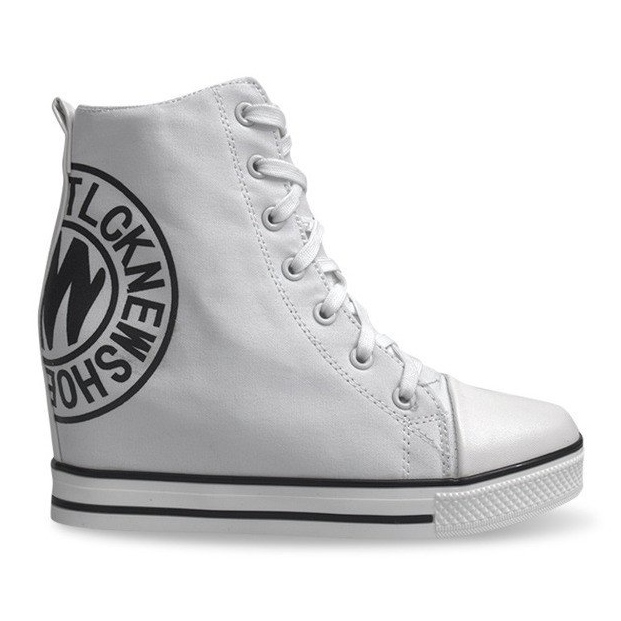 Bijele tenisice na klin DD7010-2 bijela