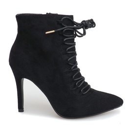 Čizme na visoku petu 595SE crne crna