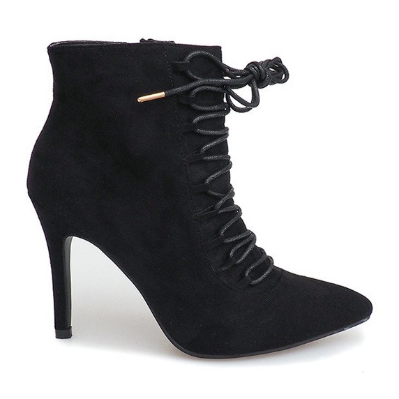 Čizme na visoku petu 595SE crne crno