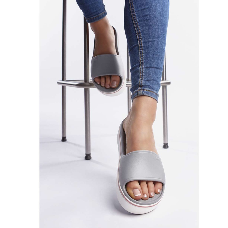 Crocs Crocband Platform Slide 04M svijetlosiva ruža