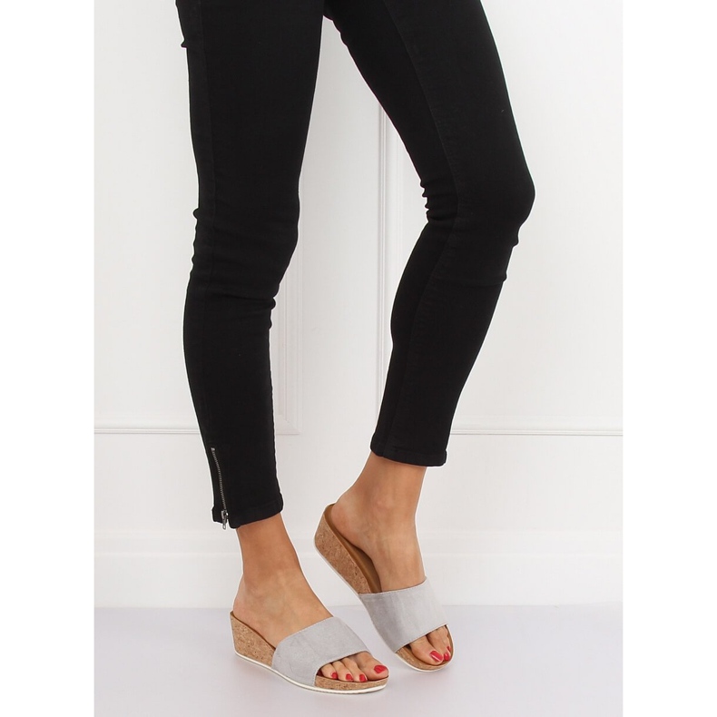 Sivi klinasti papuče G233 Sivi - Ii Gat siva