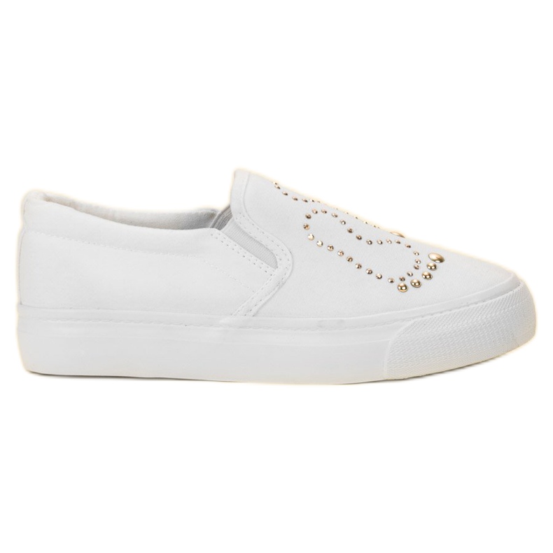 J. Star Sliponi sa kamenčićima bijela