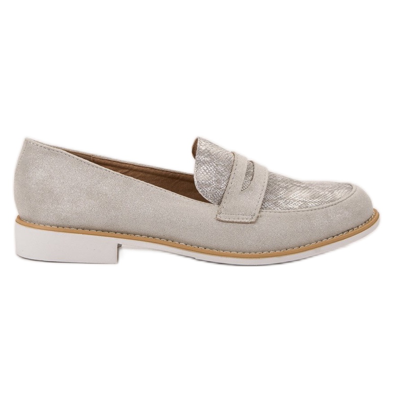 Bestelle Grey Loafers Snake Print siva
