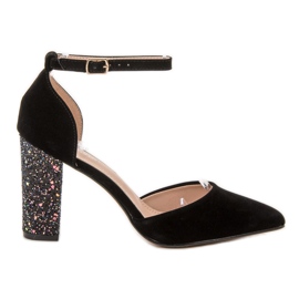 Weide Pumpe sa sjajnom petom crna