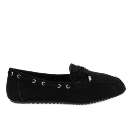 Crne mokasine balerine s mašnom XW9100 crno