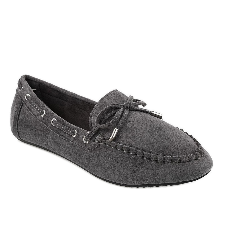 Balerine s mokasinama u sivoj boji s mašnom XW9100 siva