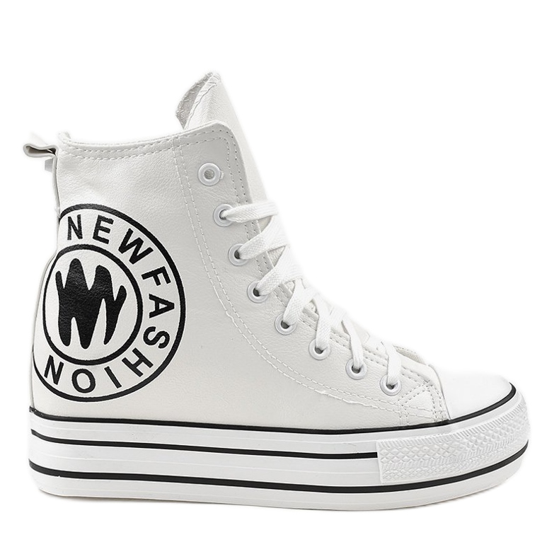 Bijele tenisice na klin W09 bijela