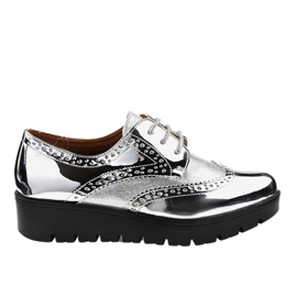 Srebrne cipele na vezanje TL-60 siva