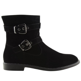 Crne ravne čizme MB188-266 Crne crna