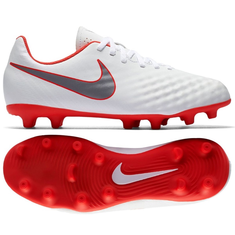 Bijele cipele Nike Magista Obra 2 Club Fg Jr AH7314 107 bijela bijela
