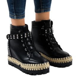 Crne ženske traper gležnjače AJ-547 crna