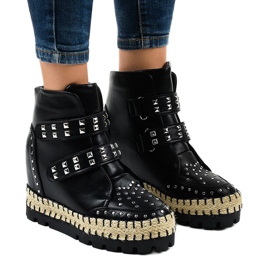 Crne ženske traper gležnjače AJ-546 crna