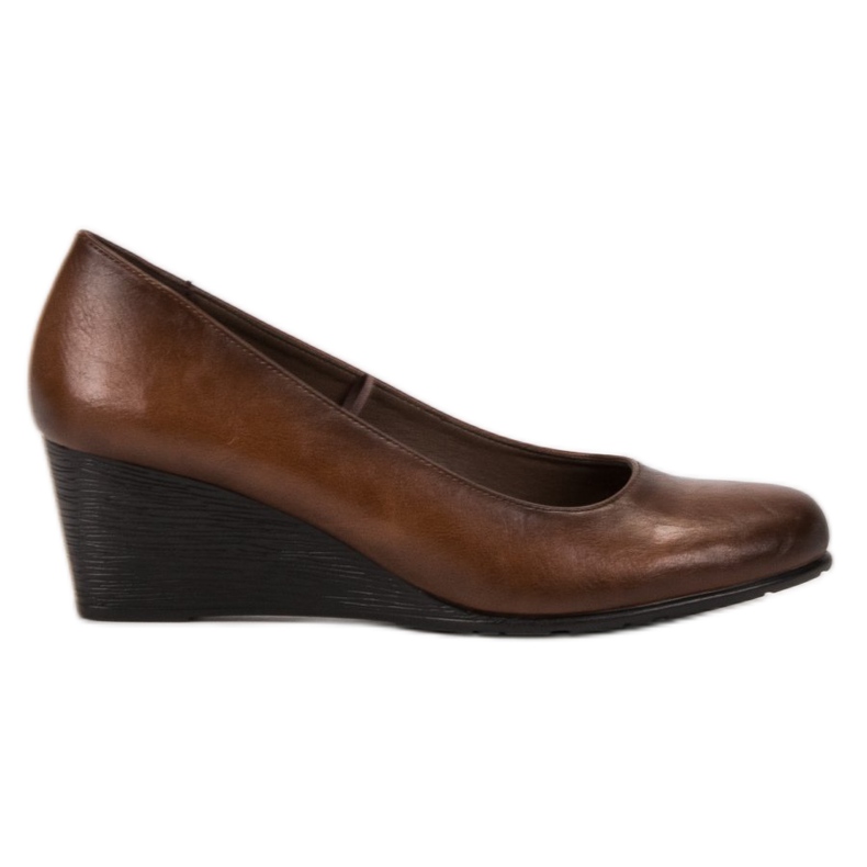 Vinceza Smeđe pumpe na klinu smeđa