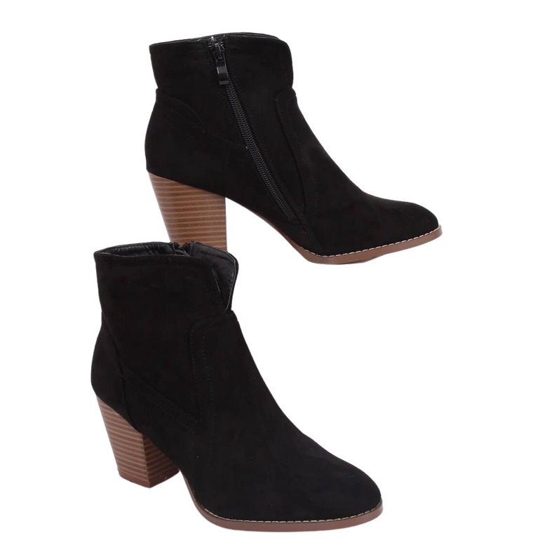 Crne čizme s visokim potpeticama YL96006 Crna crno